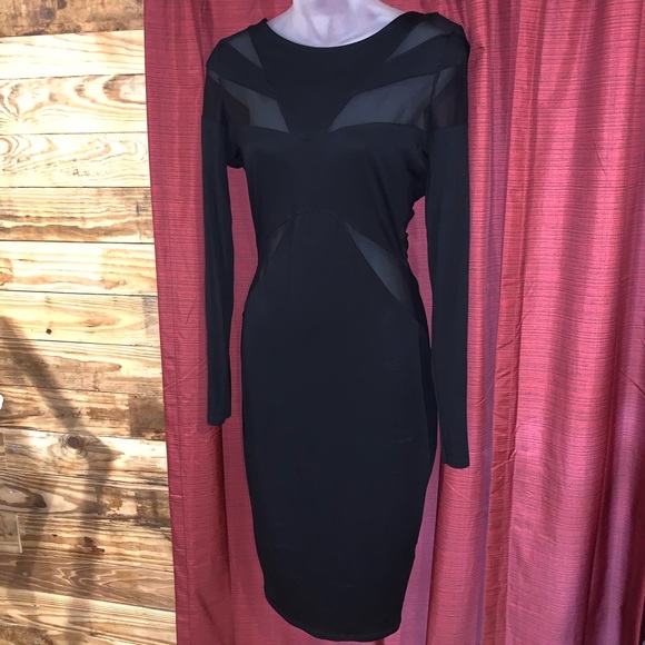 ASOS Dresses & Skirts - ASOS Mesh See Through Little Black Dress Sz 8